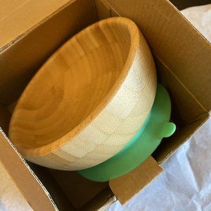 TAKE bamboo kids bowl with suction base (*NIB)